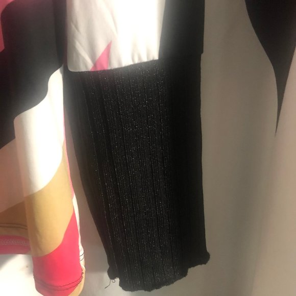 Rebound women Junior Plus 2X Multicolored Cowl Neck Top - Picture 3 of 5